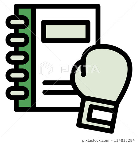 Illustration icon material: Boxing sports file 309 134835294