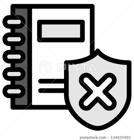 Illustration icon material: Crossmark document file 115 Illustration icon material: Crossmark document file 115 134835402