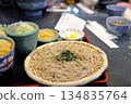 Delicious cold soba noodles 134835764