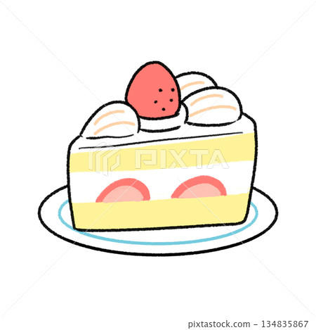 Simple illustration of shortcake Simple illustration of shortcake 134835867