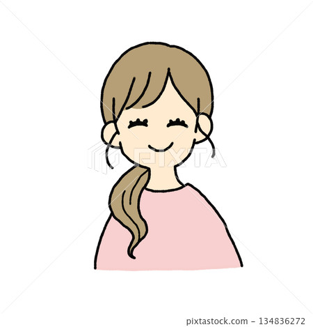 Smile woman illustration 134836272