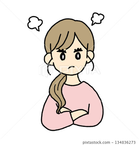 Angry woman illustration 134836273