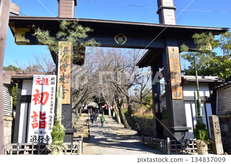 神奈川縣藤澤市夕行寺總門的新年景色 神奈川縣藤澤市夕行寺總門的新年景色 134837009