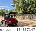 Tourist taxi within the Sukhothai Historical Park, a World Heritage Site 134837147