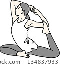 Women who do yoga 134837933