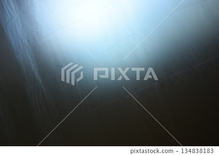 white plastic curtain texture in bathroom, scary scene white plastic curtain texture in bathroom, scary scene 134838183