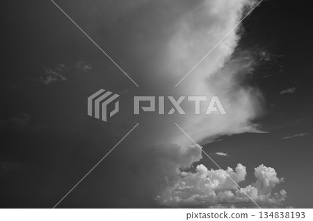 black and white image, buautiful sky with cloud in rainy day black and white image, buautiful sky with cloud in rainy day 134838193