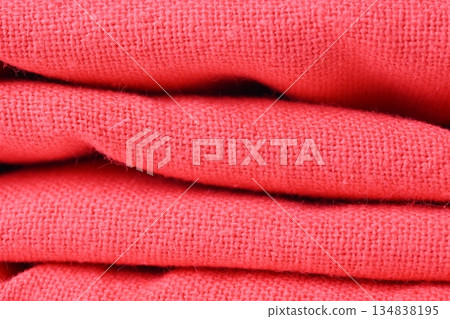red texture of fabric textile, abstract image for fashion cloth design background 134838195