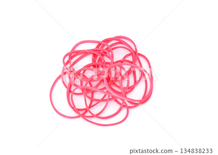 彩色橡皮筋[白色背景，鏤空] 134838233