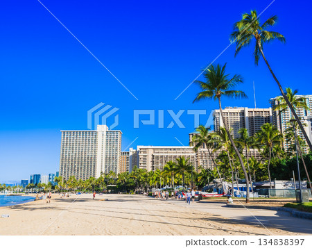 夏威夷威基基海灘 134838397