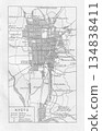 Old map of Kyoto city in 1926 134838411