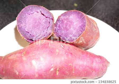 Purple baked sweet potato 134838625