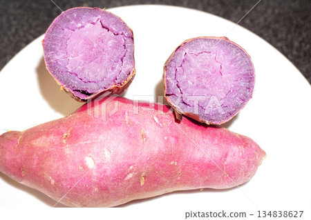 Purple baked sweet potato 134838627