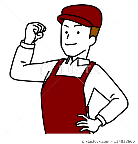 一位可靠的咖啡館男員工 一位可靠的咖啡館男員工 134838660