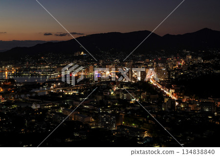 Night view of downtown Sasebo from Tenjinyama Observatory Night view of downtown Sasebo from Tenjinyama Observatory 134838840