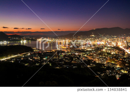 Night view of downtown Sasebo from Tenjinyama Observatory Night view of downtown Sasebo from Tenjinyama Observatory 134838841