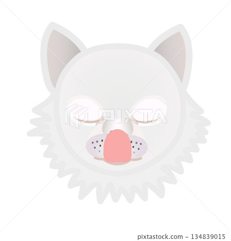 Persian cat face illustration Persian cat face illustration 134839015