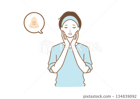一個患有毛孔粗大症的男人 134839092