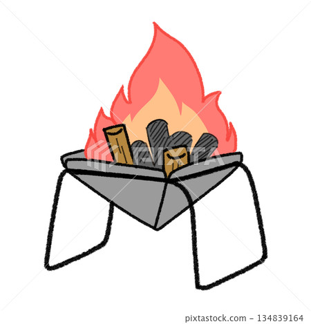 Illustration of bonfire Illustration of bonfire 134839164