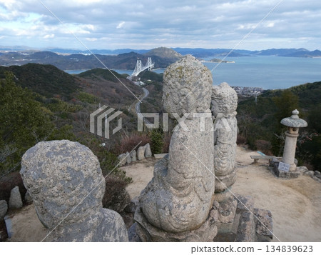 The Five Hundred Arhats of Shiratakiyama and Innoshima Bridge 134839623