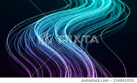 由類似光纖的閃亮線條構成的未來主義網路影像 134841058