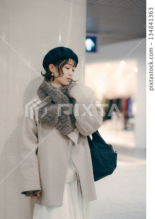 A woman in her 30s waiting for an appointment A woman in her 30s waiting for an appointment 134841363