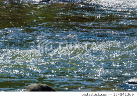 Autumn River: Clear streams shining in the autumn sunshine 135 Autumn River: Clear streams shining in the autumn sunshine 135 134841369