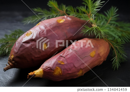 秋季收穫的地瓜 秋季收穫的地瓜 134841459