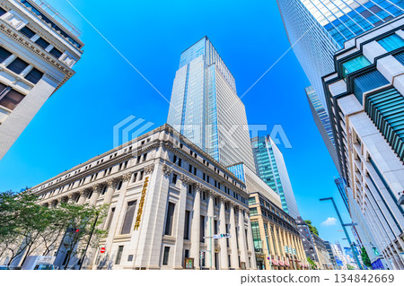 Mitsui Main Building and Nihonbashi Mitsui Tower in Chuo Ward, Tokyo Mitsui Main Building and Nihonbashi Mitsui Tower in Chuo Ward, Tokyo 134842669