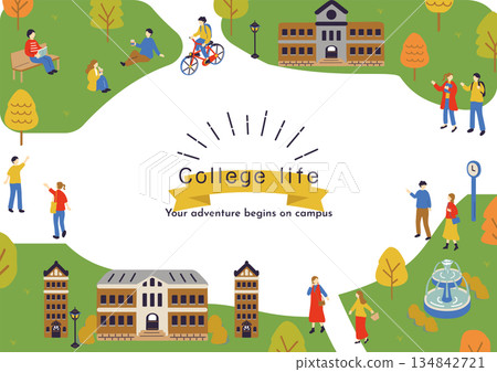 學生享受校園生活 134842721