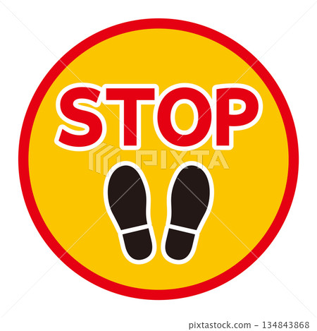 Illustration of a stop sign 134843868