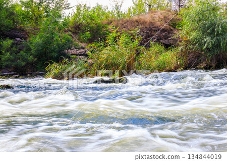 Rapids on the Inhulets river in Kryvyi Rih, Ukraine 134844019