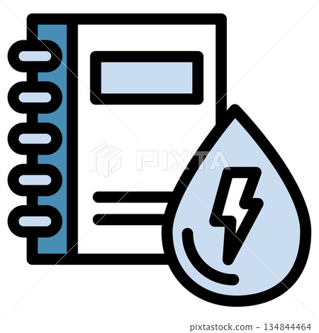 Illustration icon material: Rain document file 164 134844464