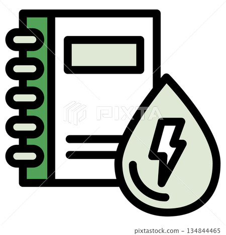 Illustration icon material: Rain document file 165 134844465