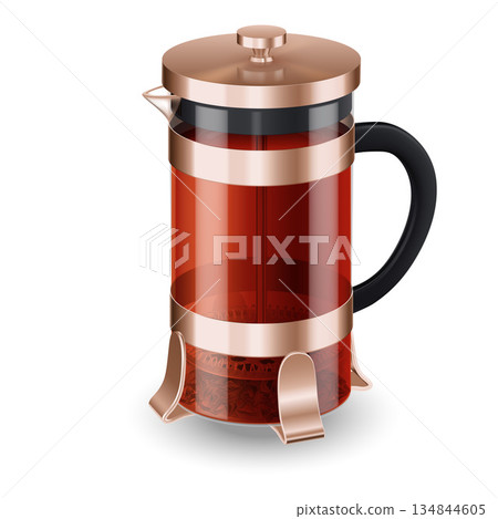 Glass teapot 134844605