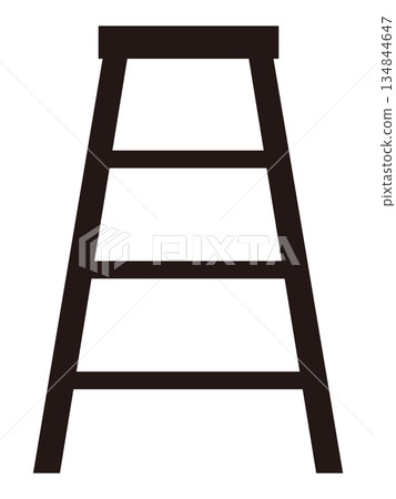 Stepladder silhouette illustration 134844647