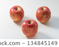 Red apple San Fuji white background 134845149