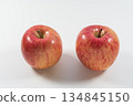 Red apple San Fuji white background 134845150