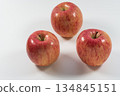 Red apple San Fuji white background 134845151