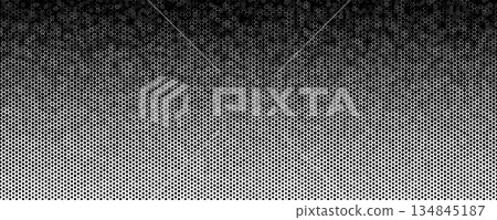 Cybersecurity AI Background Pattern Texture, Dense Hexagon Halftone Gradient From Dark To Light, Modern Tech Mesh BG Backdrop Wallpaper For Dashboards, Apps, And Presentations. Vector Illustration. Cybersecurity AI Background Pattern Texture, Dense Hexagon Halftone Gradient From Dark To Light, Modern Tech Mesh BG Backdrop Wallpaper For Dashboards, Apps, And Presentations. Vector Illustration. 134845187