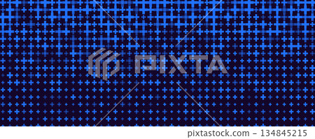 First Aid Medical Background Pattern Texture, Blue Plus Symbols Halftone Gradient On Dark BG, Modern Backdrop Wallpaper For Emergency, Insurance, And Healthcare Apps. Vector Illustration First Aid Medical Background Pattern Texture, Blue Plus Symbols Halftone Gradient On Dark BG, Modern Backdrop Wallpaper For Emergency, Insurance, And Healthcare Apps. Vector Illustration 134845215