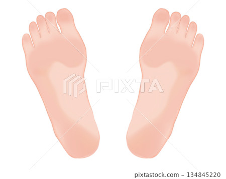 一隻簡單的腳的例證 134845220