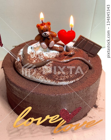 Rich, moist chocolate cake with a decadent, velvety texture and deep chocolate flavor. A perfect indulgence for dessert lovers, offering a satisfyingly sweet treat in every bite. 134845343