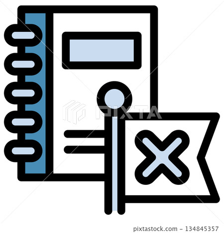 Illustration icon material: Cross mark document file 179 Illustration icon material: Cross mark document file 179 134845357