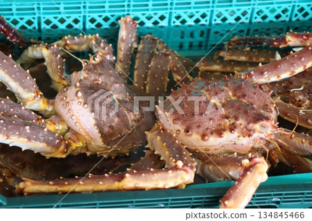 King crabs being sold at the market King crabs being sold at the market 134845466