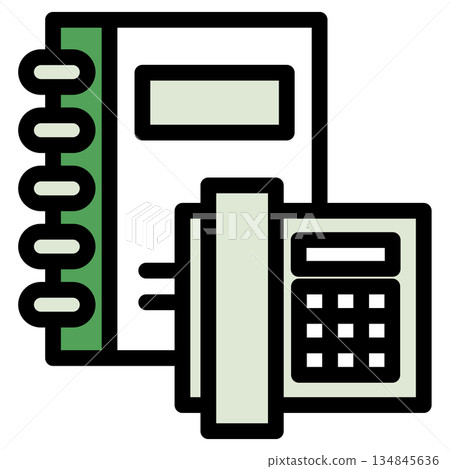 插圖圖示素材:電話文件檔 94 插圖圖示素材:電話文件檔 94 134845636
