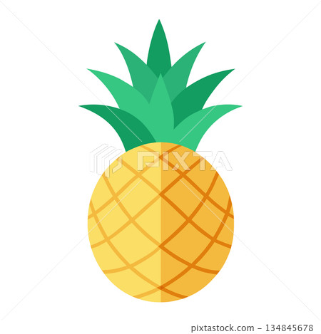 Vibrant Pineapple Illustration Graphic Design Element Tropical Fruit Icon Isolated Vibrant Pineapple Illustration Graphic Design Element Tropical Fruit Icon Isolated 134845678