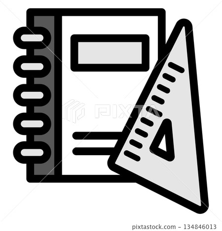 插圖圖示素材：三角尺檔013 134846013