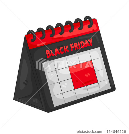 Illustration of black friday calendar Illustration of black friday calendar 134846226