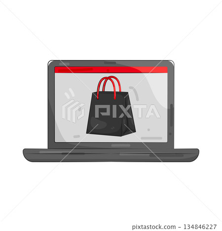Illustration of black friday online shop Illustration of black friday online shop 134846227